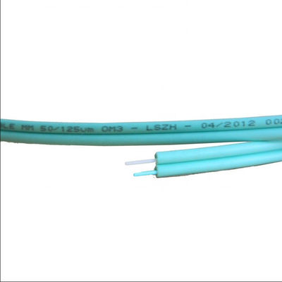 Cavo a fibre ottiche duplex dell'interno flessibile di OM3-300 2x2.8mm, cavo di toppa a fibra ottica